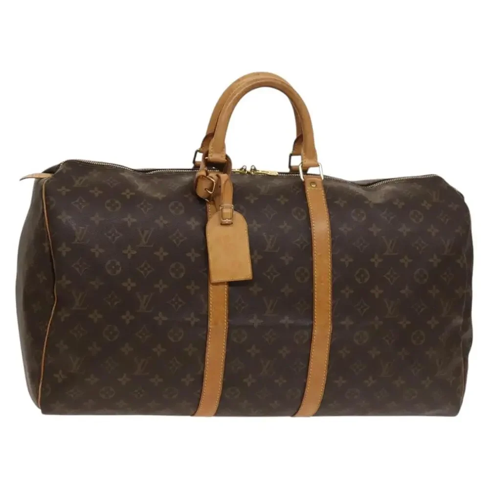 LOUIS VUITTON Monogram Keepall 55 Boston Bag M41424